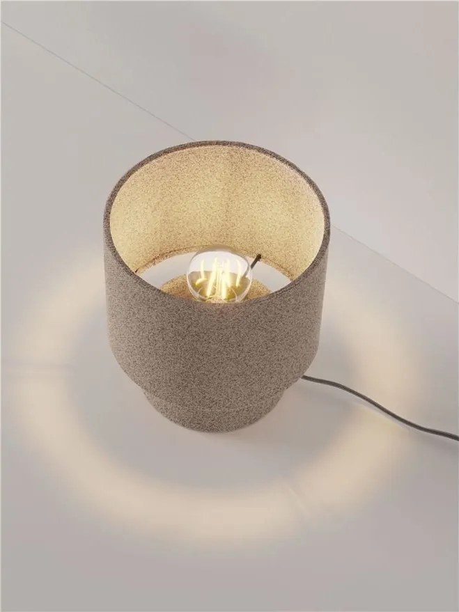 Veioza, Lampa de masa cu abajur maro deschis SYRIN