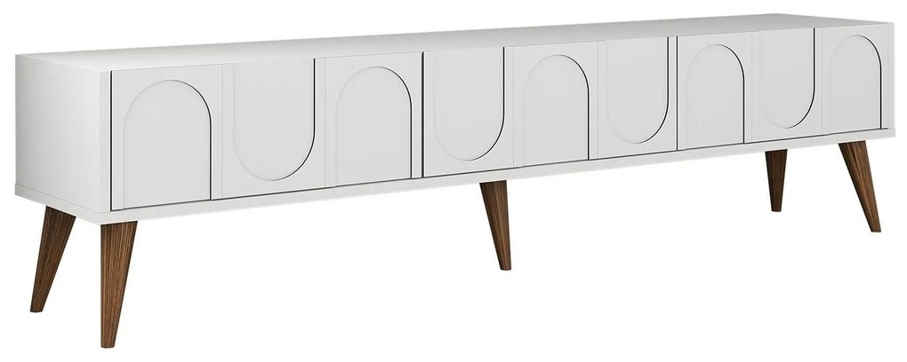 Masă TV/Dulap Bipemu 3 (alb + Nuc) . 1095685
