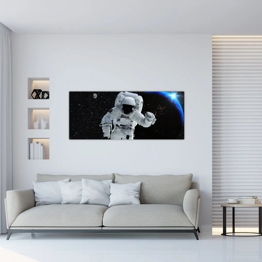 Tablou - Astronaut în Cosmos (120x50 cm)