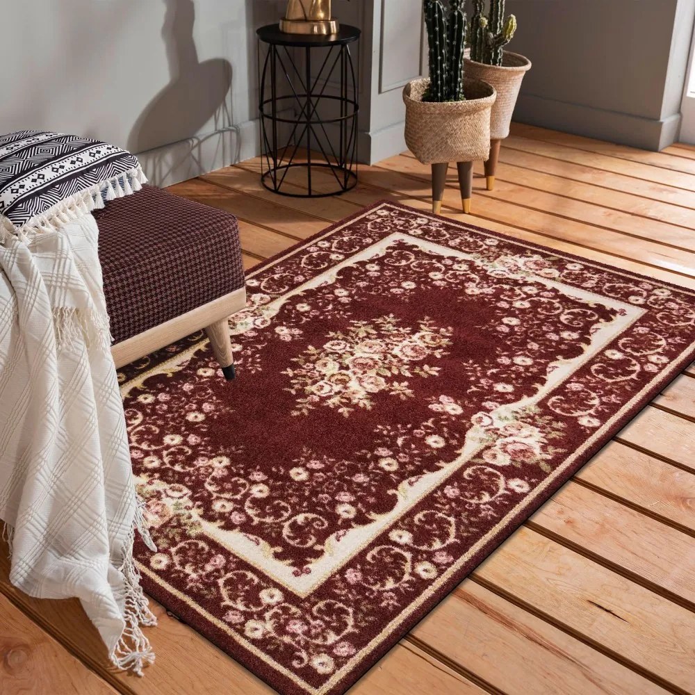 Covor frumos roșu rustic Lăţime: 120 cm | Lungime: 170 cm