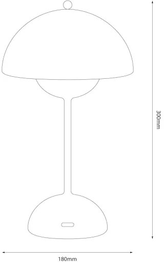 Lampă de birou LED reîncărcabilă cu control tactil COSTA, 3W/5V, 2400 mAh, 3000-6000K, albă