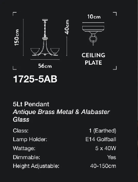 Candelabru elegant design clasic cu 5 brate Belle