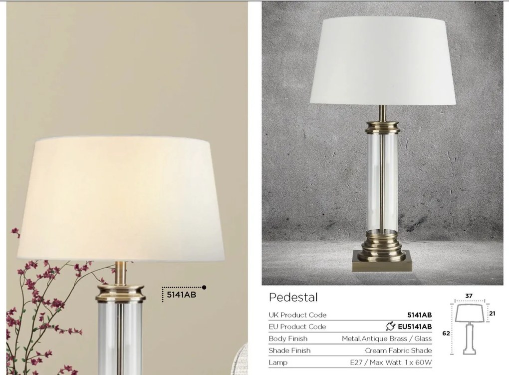 Veioza / Lampa de masa decorativa design elegant Pedestal EU5141AB SRT