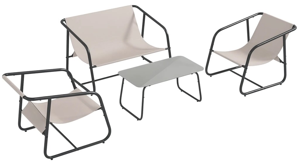 Outsunny Set de Mobilier de Gradina, Set de Conversatie Sofa | Aosom Romania