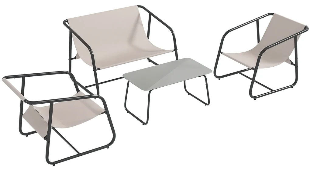 Outsunny Set de Mobilier de Gradina, Set de Conversatie Sofa | Aosom Romania