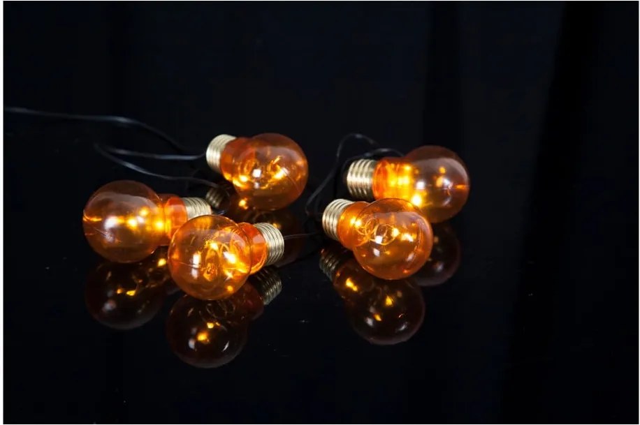 Șirag luminos cu LED Best Season Glow Battery, portocaliu, 5 becuri