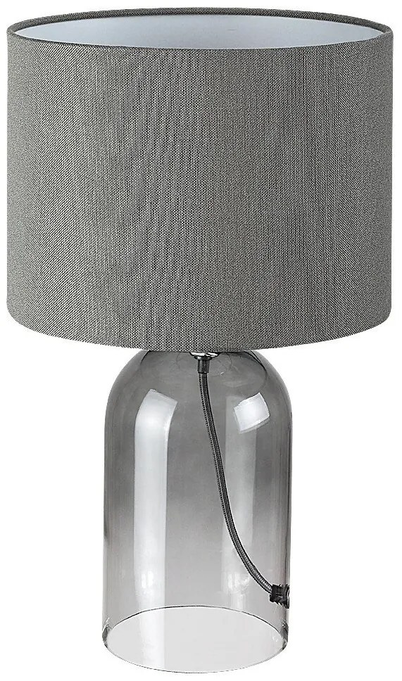 Lampa de masa sticla fumurie abajur gri Luxin