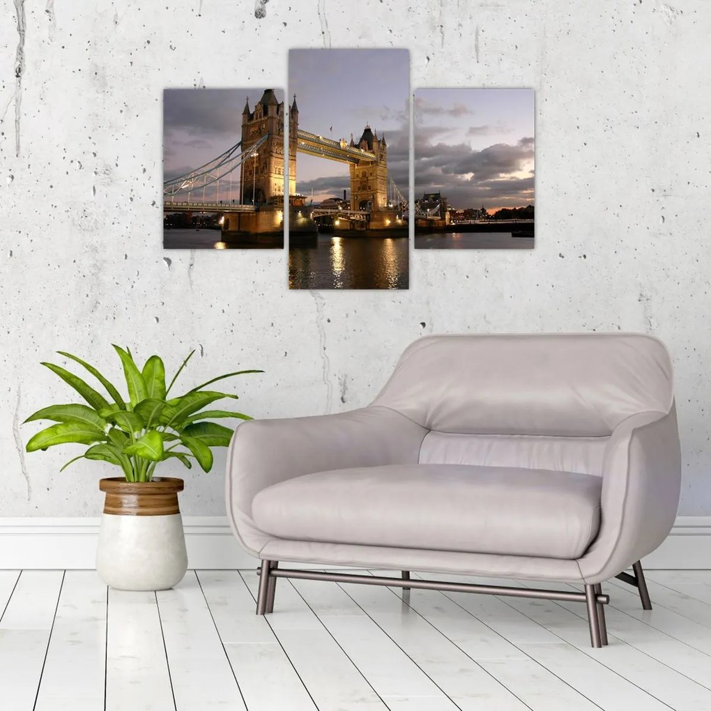 Tablou - Tower Bridge la noapte (90x60 cm)