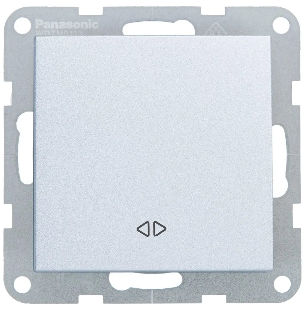 Intrerupator cruce 10A, IP20, Argintiu, Panasonic Karre Plus 55