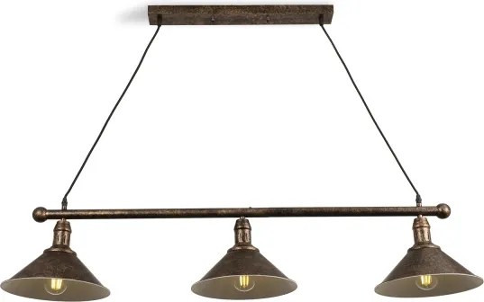 BRILAGI - Lustru suspendat pe cablu FORGE 3xE27/60W/230V cupru/patină