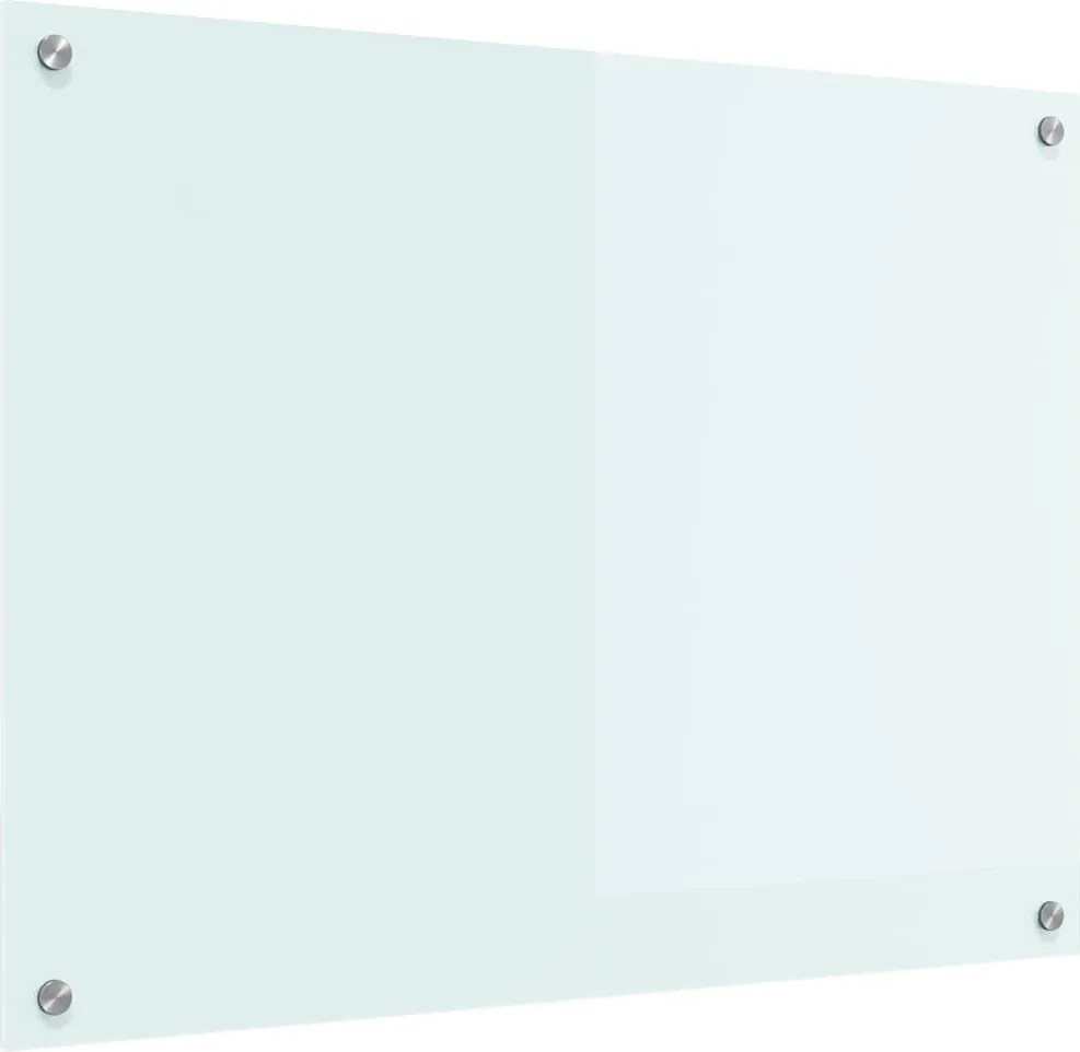 vidaXL Panou de bucătărie Alb 80 x 60 cm sticlă securizată