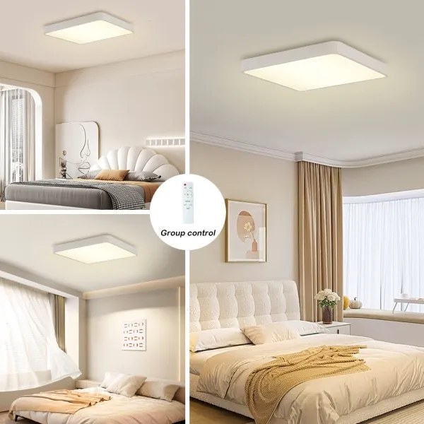 Plafonieră LED dimabilă Brilagi POOL SQUARE LED/48W/230V 3000-6000K 50x50 cm alb + telecomandă