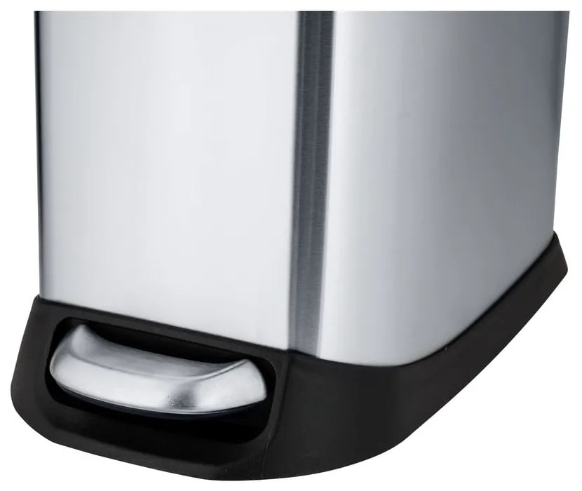 Coș de gunoi argintiu cu pedală din oțel inoxidabil 12 l Design – Wenko