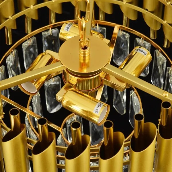 Brilagi - Lustră aplicată ECLIPSE 5xE14/10W/230V, Ø 38 cm, auriu