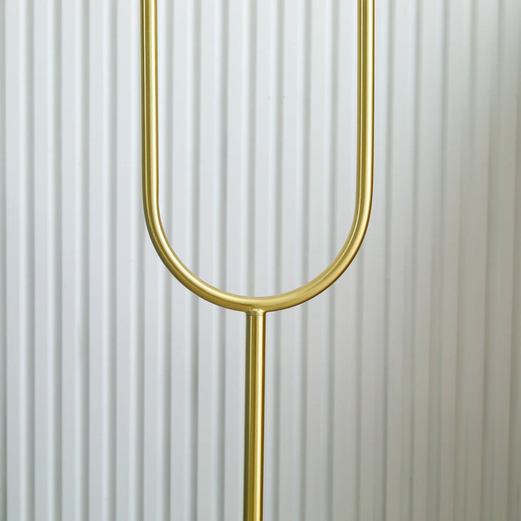 HOMCOM Lampadar metal Lampadar de podea salon auriu cu 2 capete abajur globe alb sticlă mată, 25W, 33 x 25 x 155,5 cm | Aosom Romania