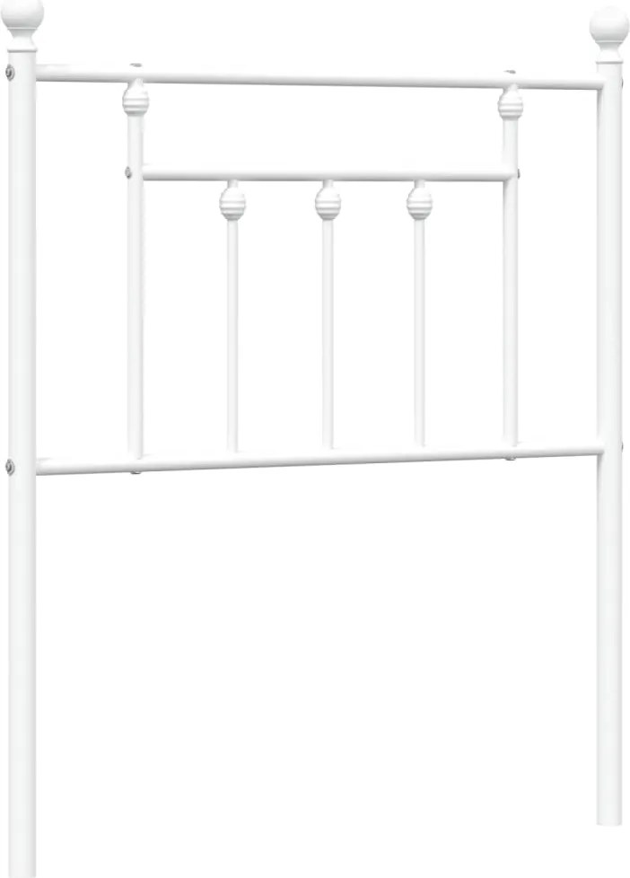 vidaXL Tăblie de pat de schimb metalică, alb, 75 cm