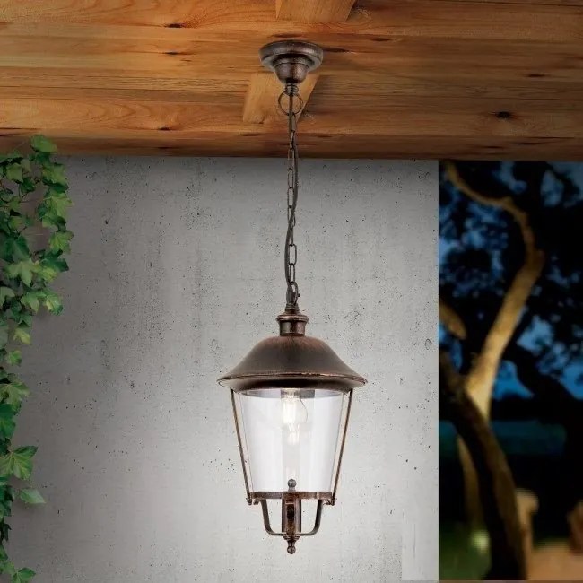 Pendul exterior stil clasic IP44 Kenzo AL 11K/360.02 schw.-kupfer OR