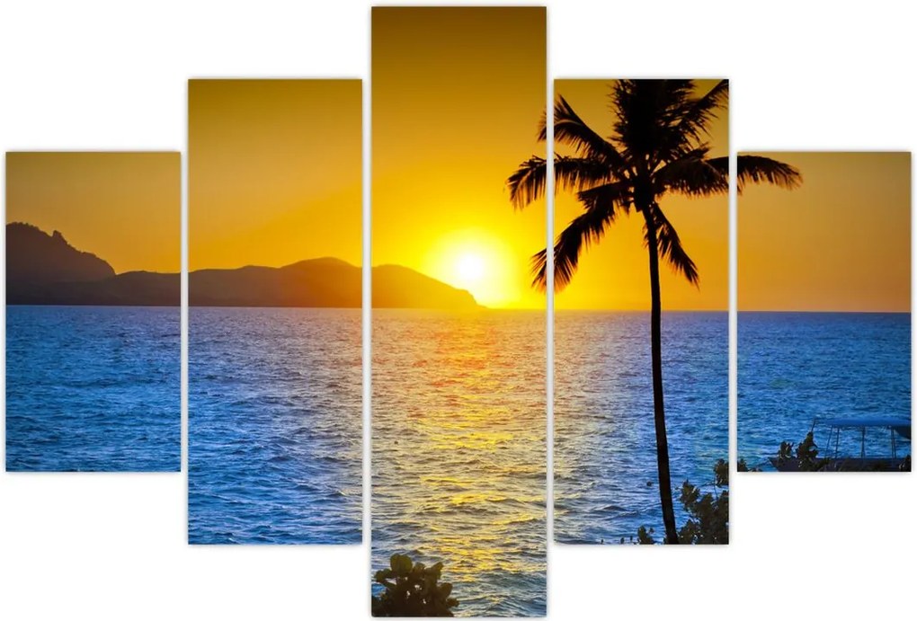 Tablou - Apus de soare deasupra mării (150x105 cm)