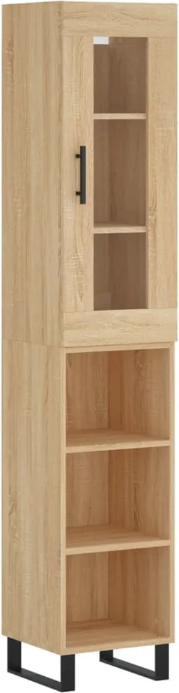 vidaXL Dulap înalt, stejar sonoma, 34,5x34x180 cm, lemn prelucrat