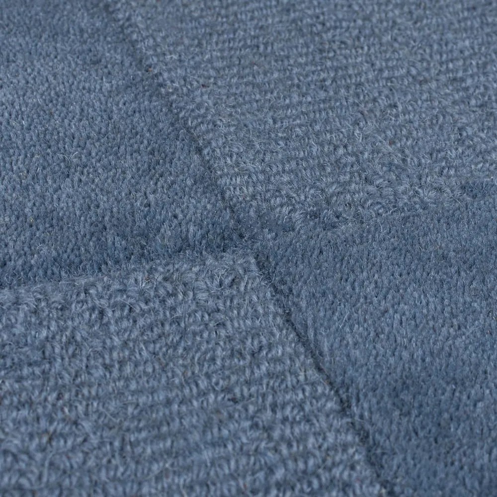 Covor albastru închis țesut manual din lână 120x170 cm Checkerboard – Flair Rugs