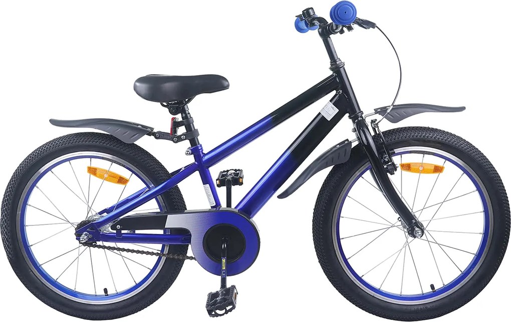 vidaXL Bicicletă pentru Copii 22 Inci pentru 7-12 ani Albastru Negru