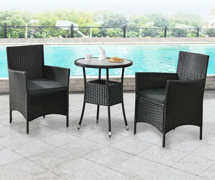 Jusky Set balcon Bayamo - perne negre + gri