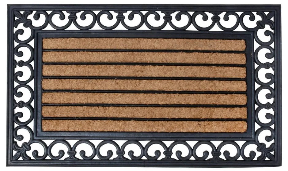 Covoraș intrare cu fibre de cocos Esschert Design Geometry, 45,4 x 75,5 cm
