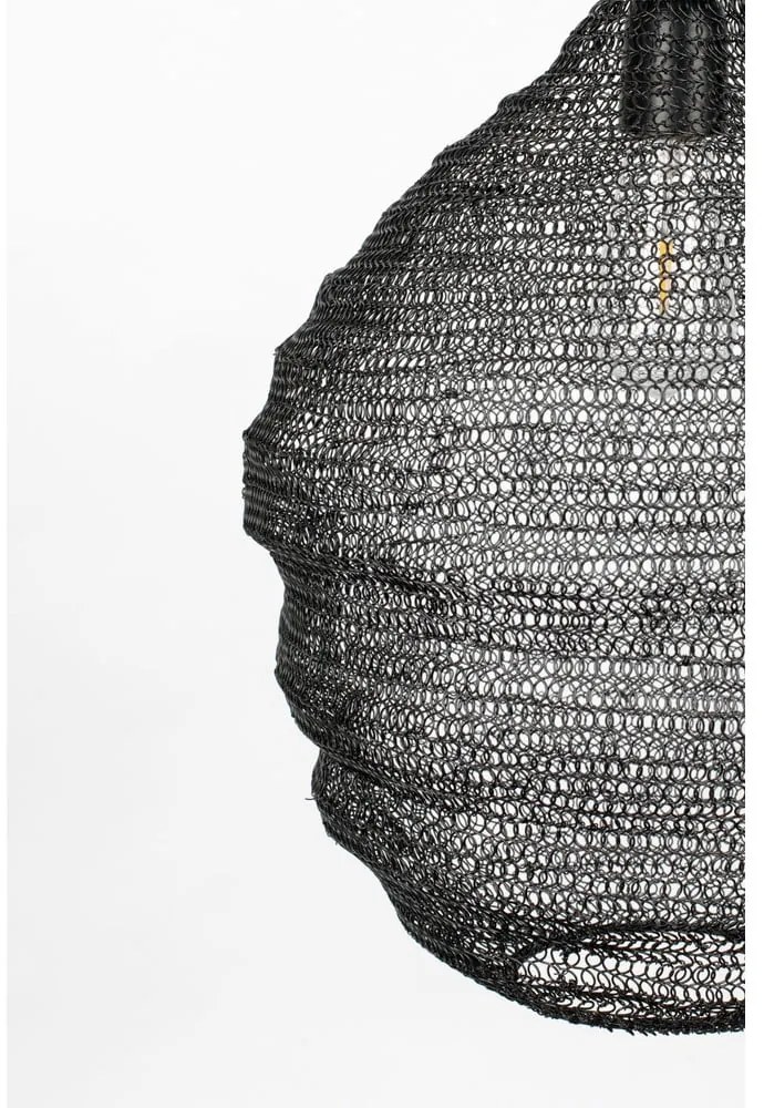 Lustră White Label Lena, ø 37 cm, negru