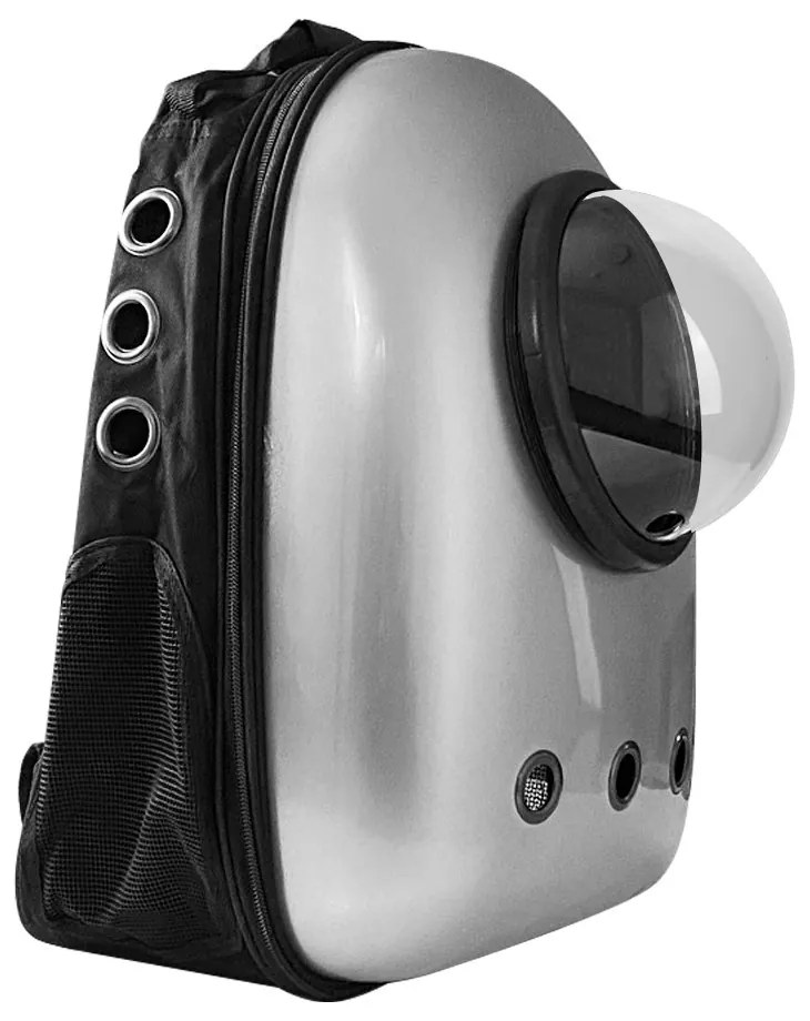 Rucsac pentru transportul animalelor de companie, argintiu