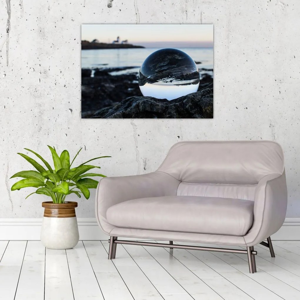 Tablou - Bile de sticlă pe piatră (70x50 cm)