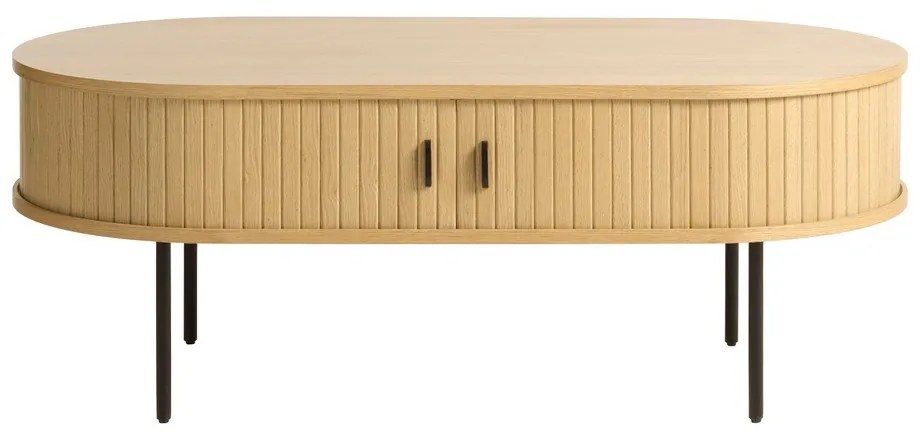 Măsuță de cafea în culoare naturală cu aspect de lemn de stejar 60x120 cm Nola – Unique Furniture