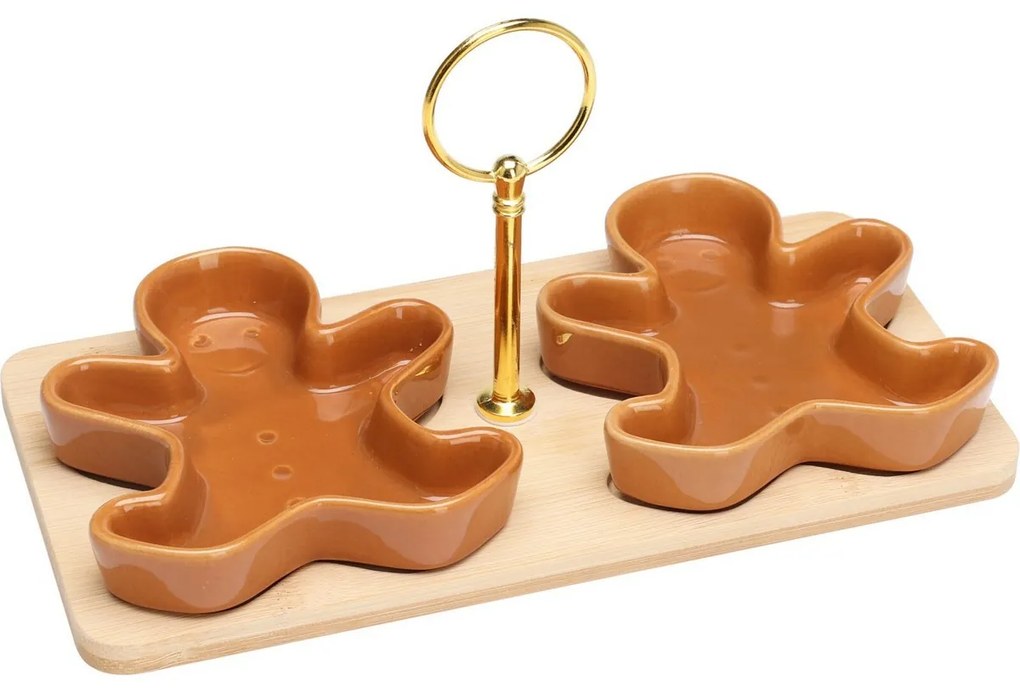 Set de 2 boluri de servire cu suport Turtă dulce