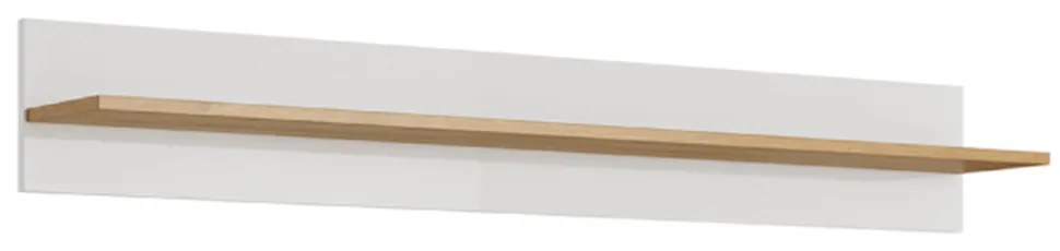 Raft CITY alb/stejar grandson, 138/20/20 cm