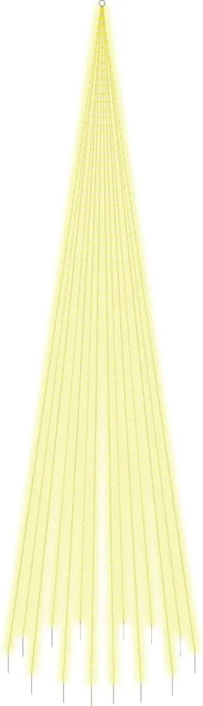 vidaXL Brad de Crăciun pe catarg, 1134 LED-uri, alb cald, 800 cm