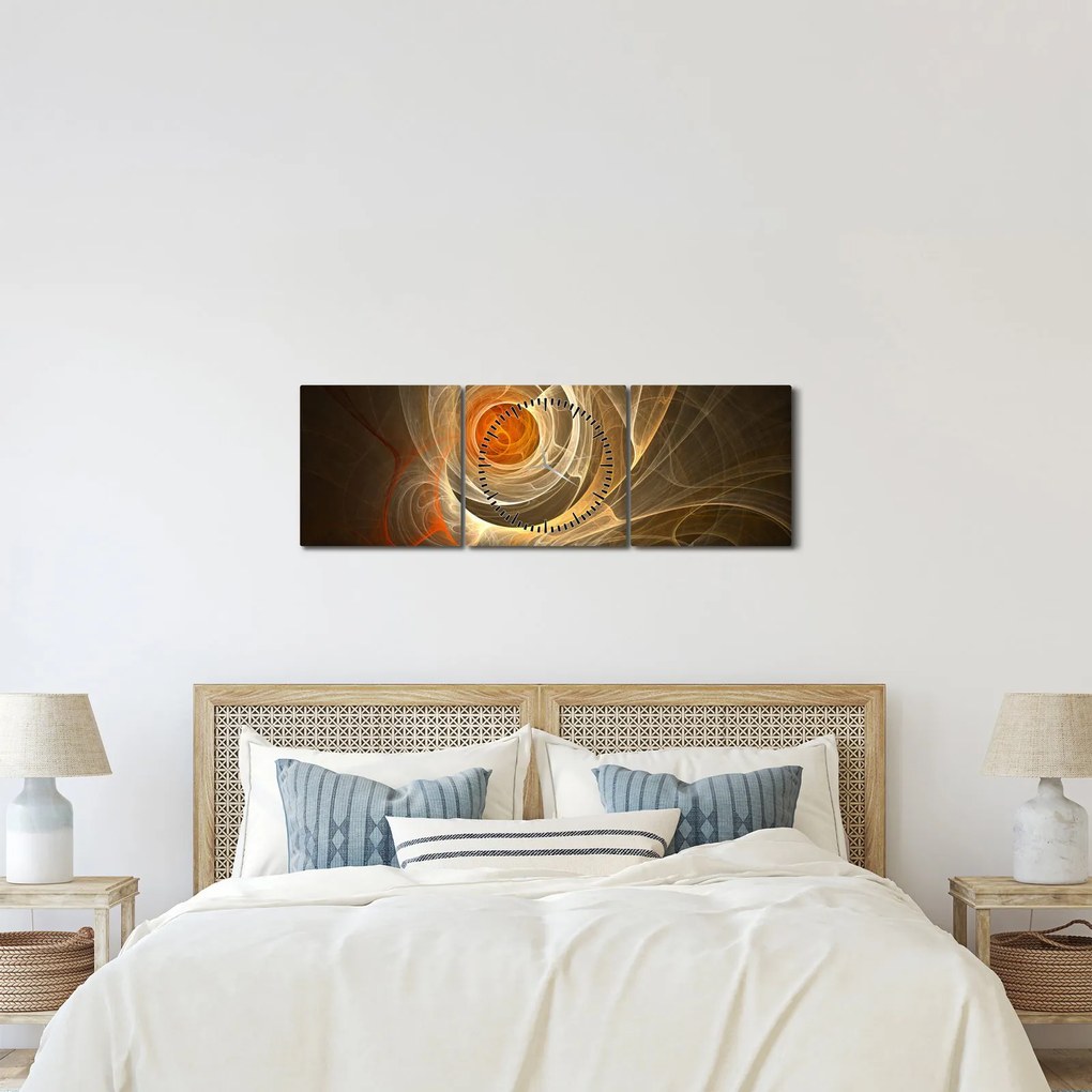 Tablou cu abstracție (cu ceas) (90x30 cm)