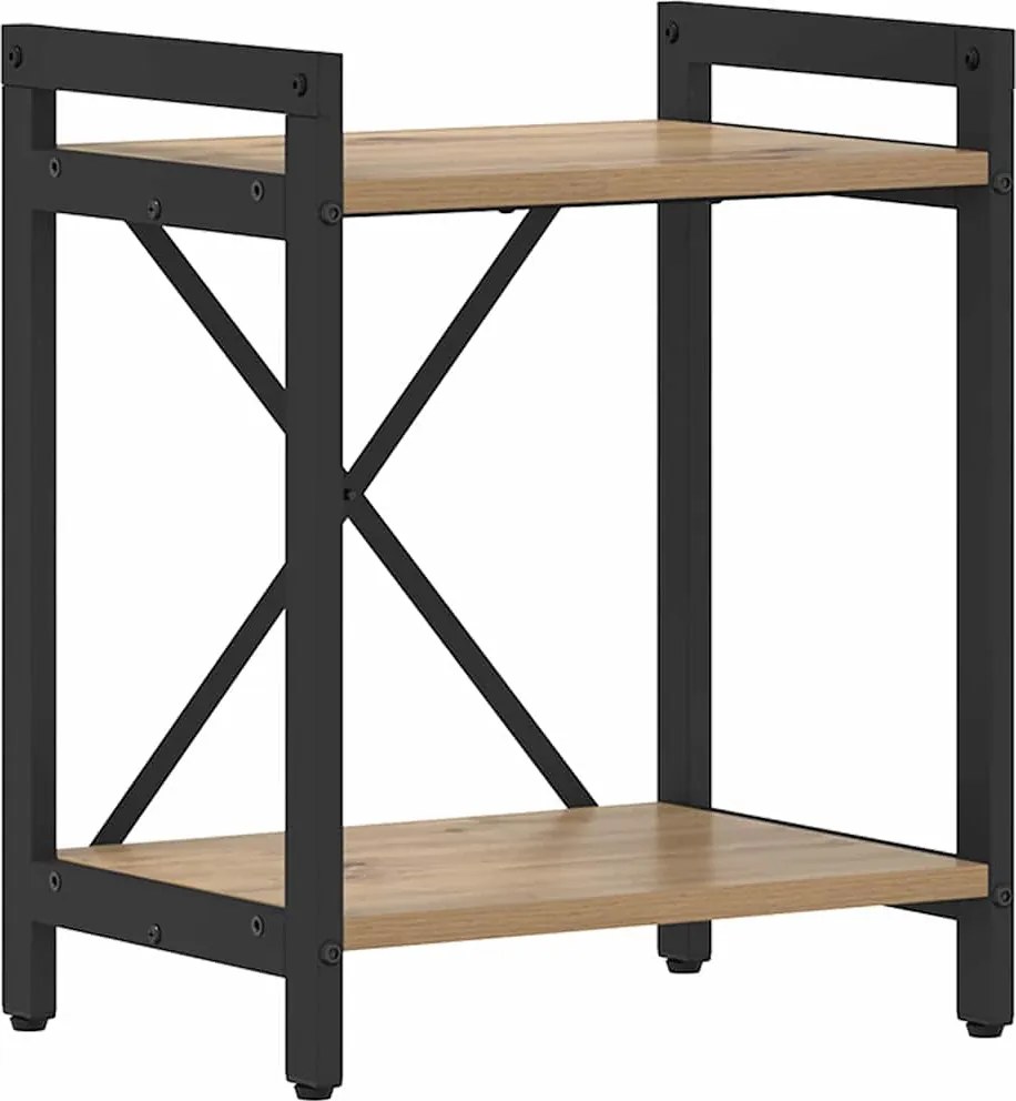 vidaXL Raft pentru cărți Stejar Artizanal 40 x 30 x 50 cm