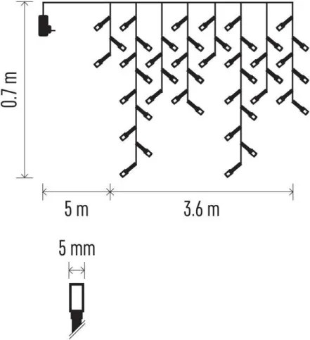 Instalație LED de Crăciun de exterior 200xLED/8 moduri 8,6m IP44 alb rece