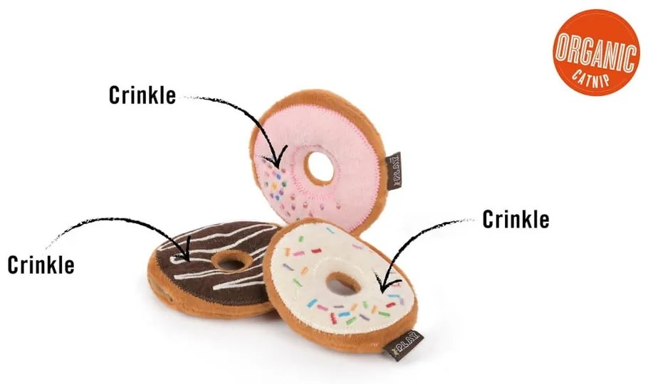 Set de jucării pentru pisici 3 buc. Donuts – P.L.A.Y.