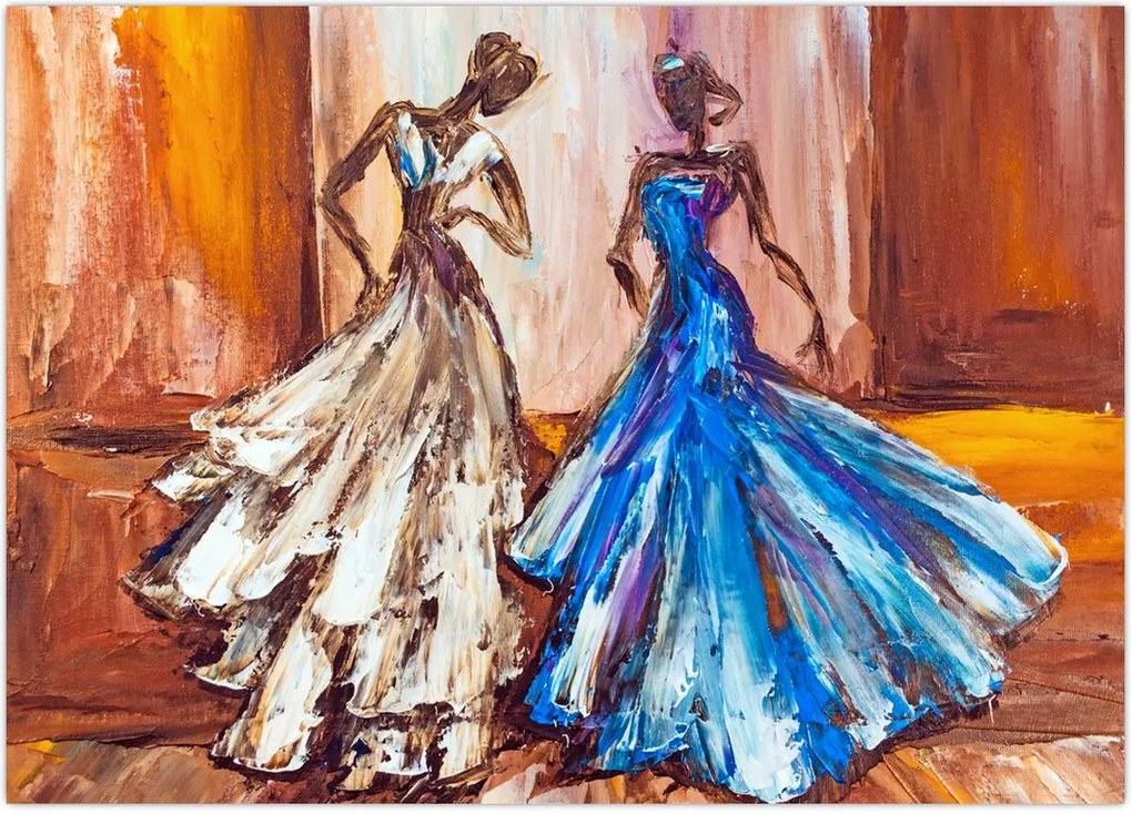 Tablou - Dansatoare, pictură în ulei (70x50 cm)