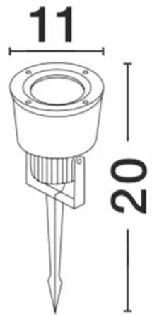 Tarus cu proiector iluminat exterior IP54 INSIDE NVL-767801
