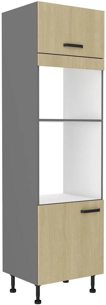 Dulap bucătărie pentru alimente pentru cuptor Scarmi 60 DPM 215 2F (Antracit + Herringbone scandi). 1049766