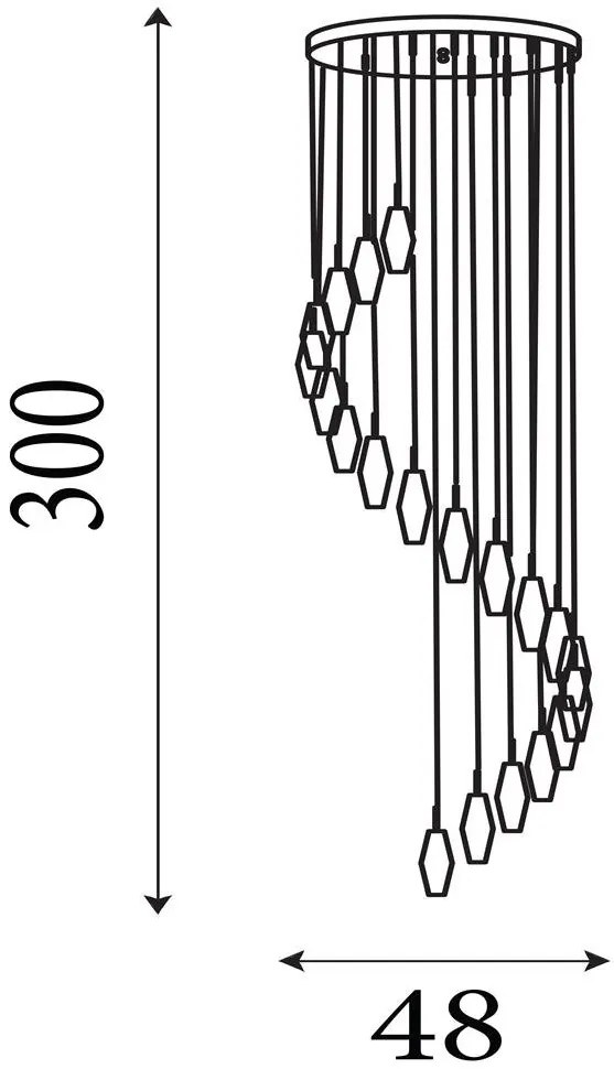 Lustra casa scarii design modern Sculptured Ice 20L 888-20 SRT