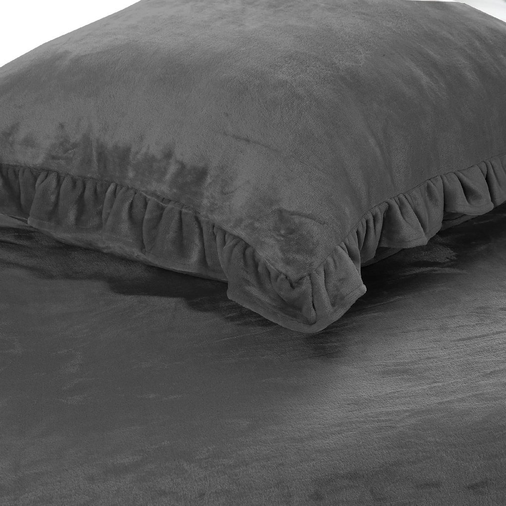 Lenjerie cocolino KOLANTE gri inchis Dimensiune lenjerie de pat: 70 x 80 cm | 140 x 200 cm