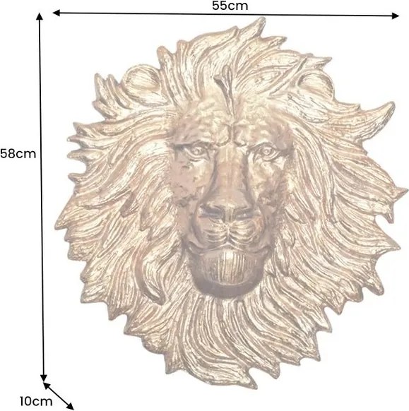 Decoratiune perete WILDLIFE LOWE 60cm auriu A-43953 VC