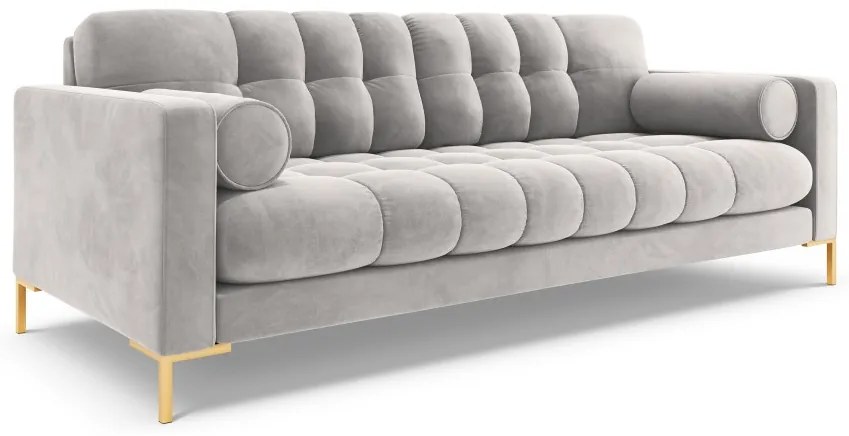 Canapea Bali 4 locuri velvet/picioare gold L217 cm