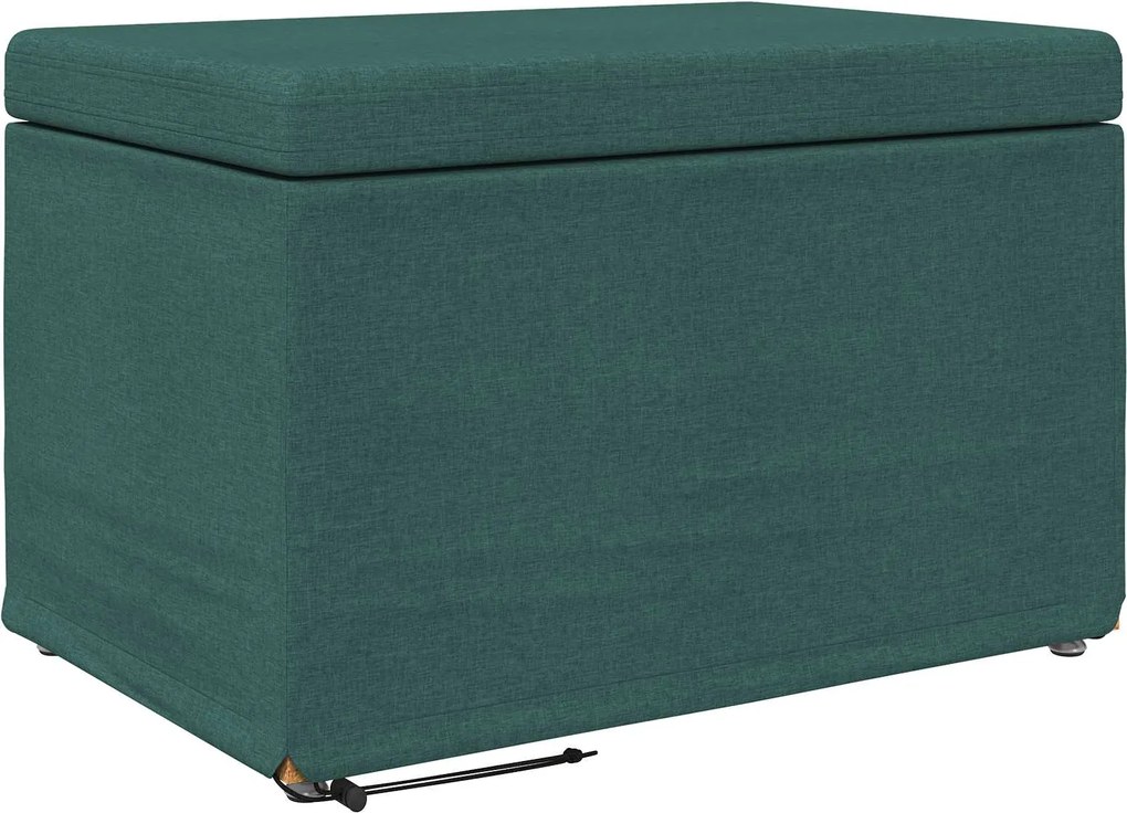 vidaXL Taburet Verde închis 61 x 41 x 40 cm Stofă și lemn prelucrat