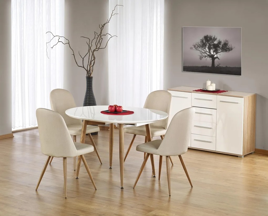 Masa extensibila Edward Honey Oak - L 120-200 x l 100 x h 75 cm