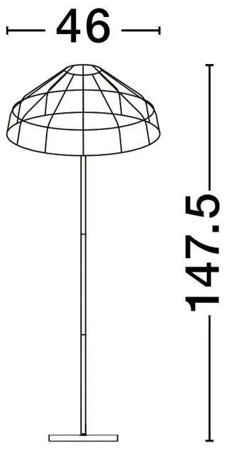 Lampa de podea boho style design natural Caro
