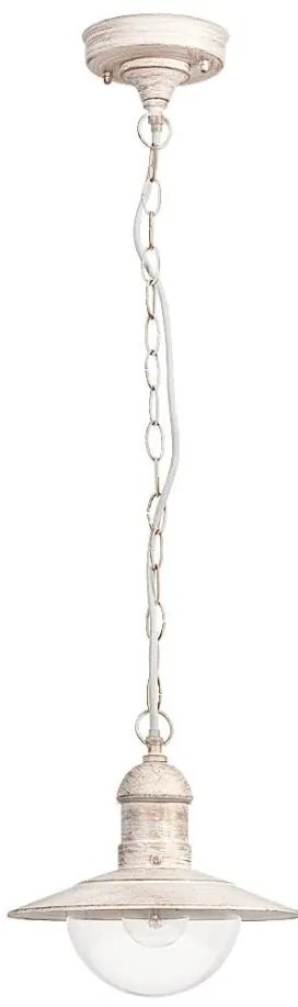 Brilagi - Lampă suspendată de exterior MOLDE, 1xE27/60W, IP44, alb/patină