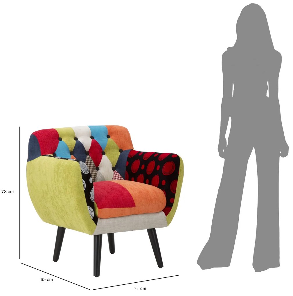 Mauro Ferretti Fotoliu Imperial cm 71X63X78 | Aosom Romania
